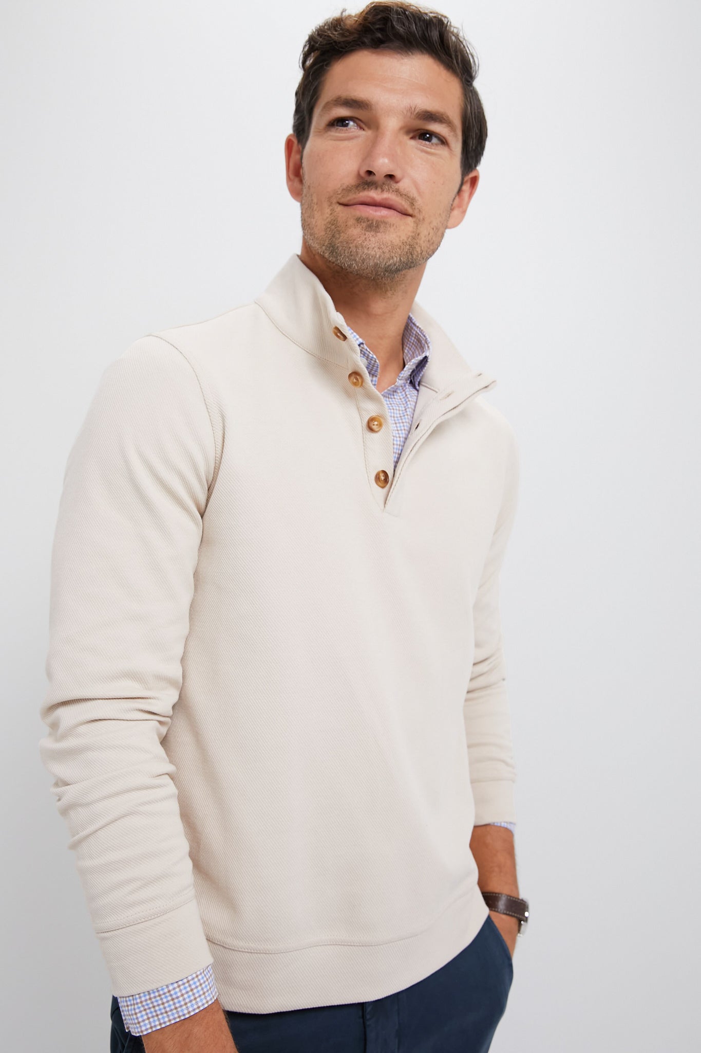 Khaki Cambridge Pullover | Spruce