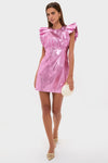 Pink Plisse Coolidge Mini Dress