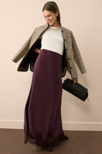 Winetasting Satin Mischa Slip Skirt