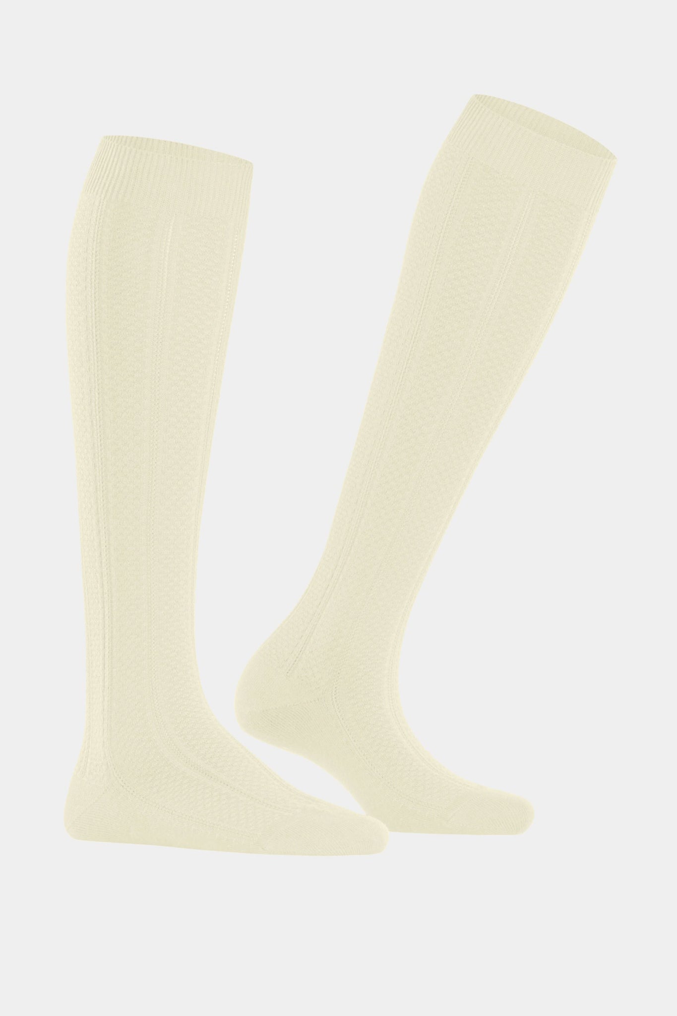 Off-White Needlepoint Knee High