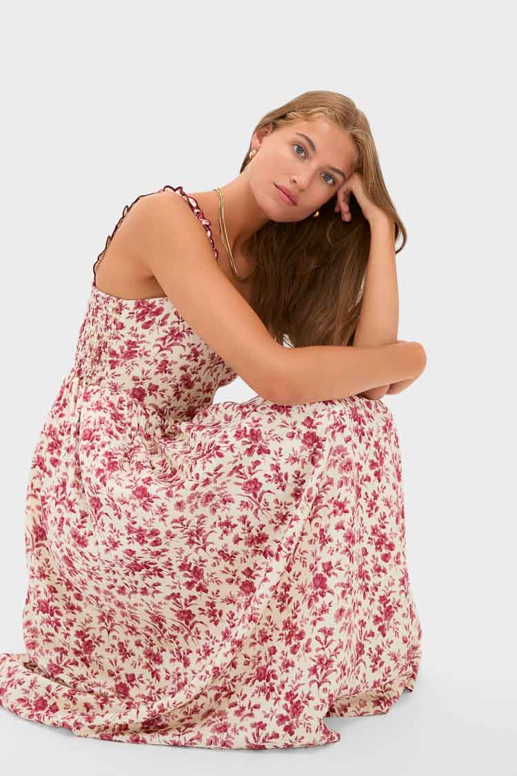 Pomegranate Bloom Rolia Dress