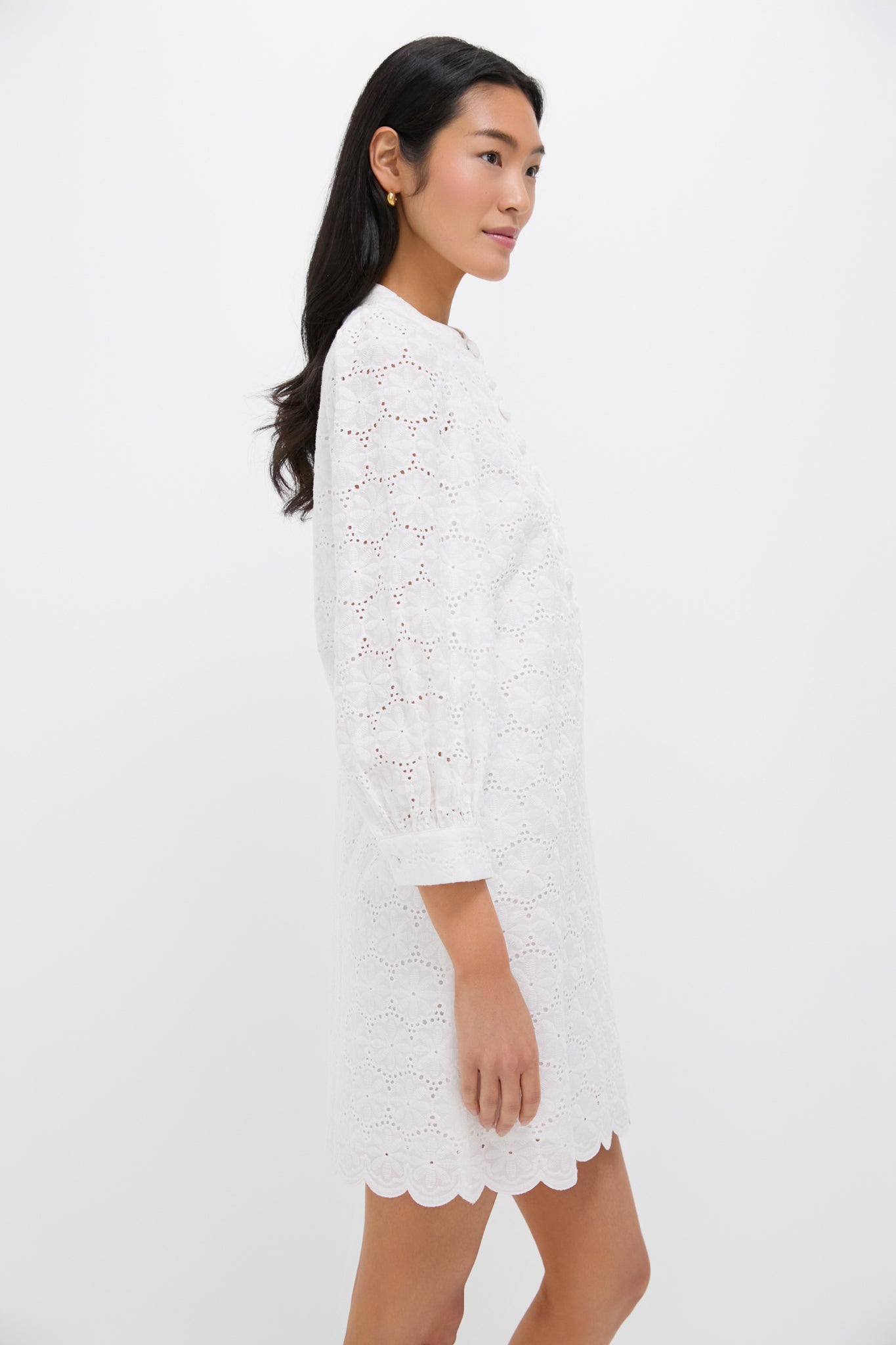 White Eyelet Samantha Dress
