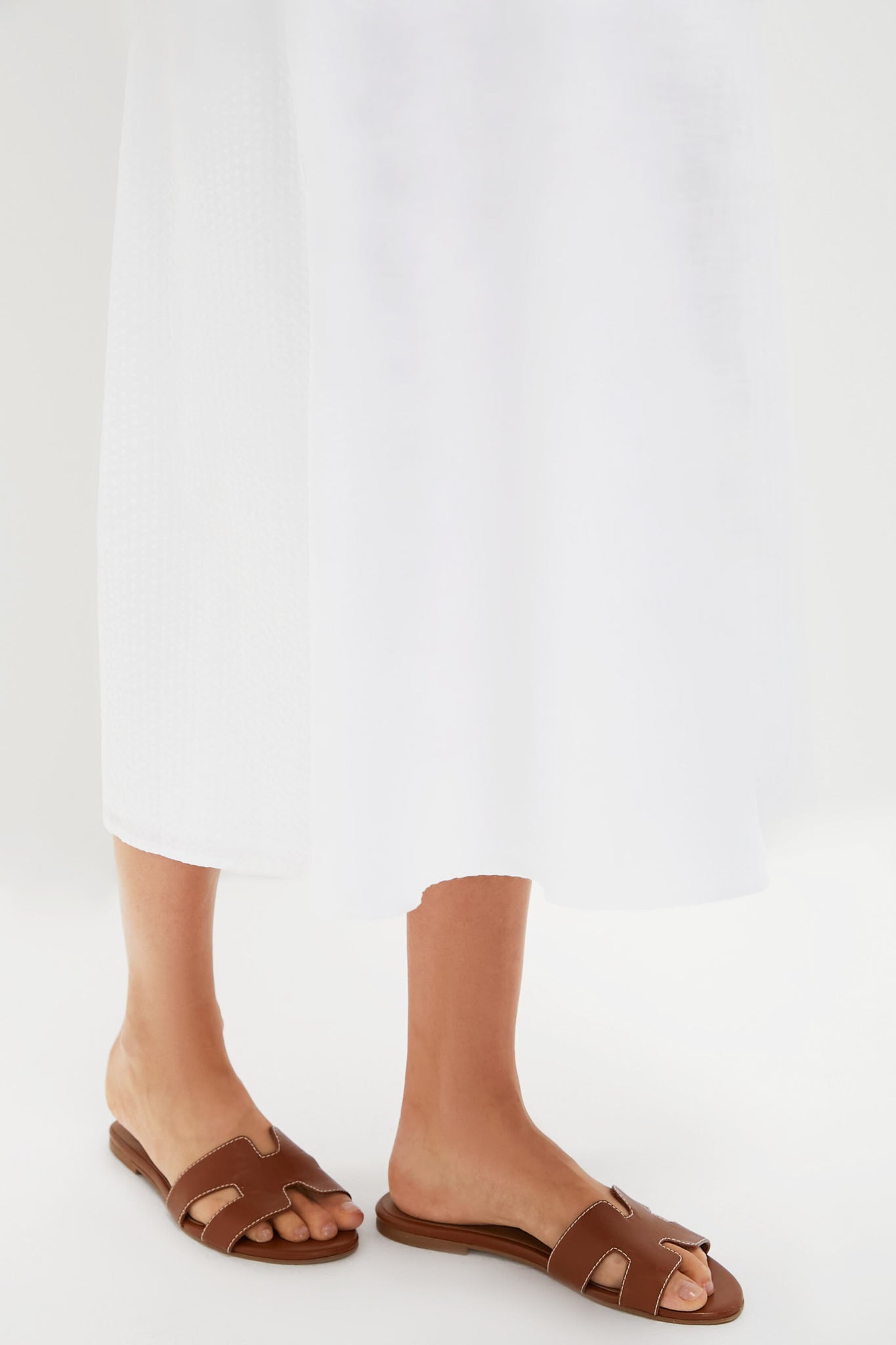 White Seersucker Jagger Dress