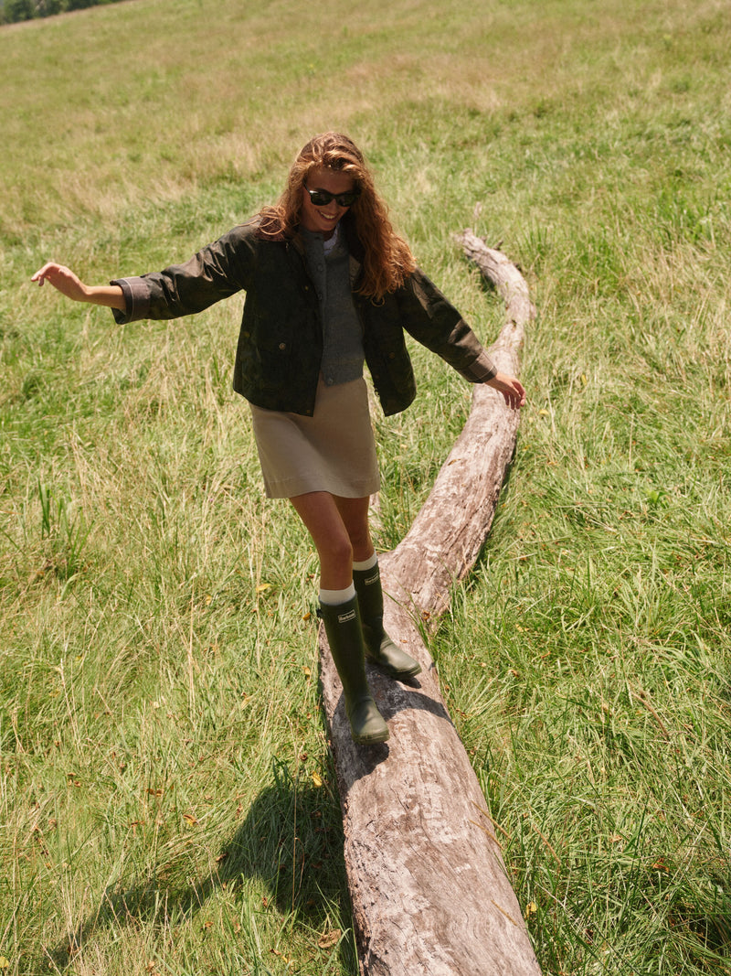 Khaki Chino Corbett Skirt