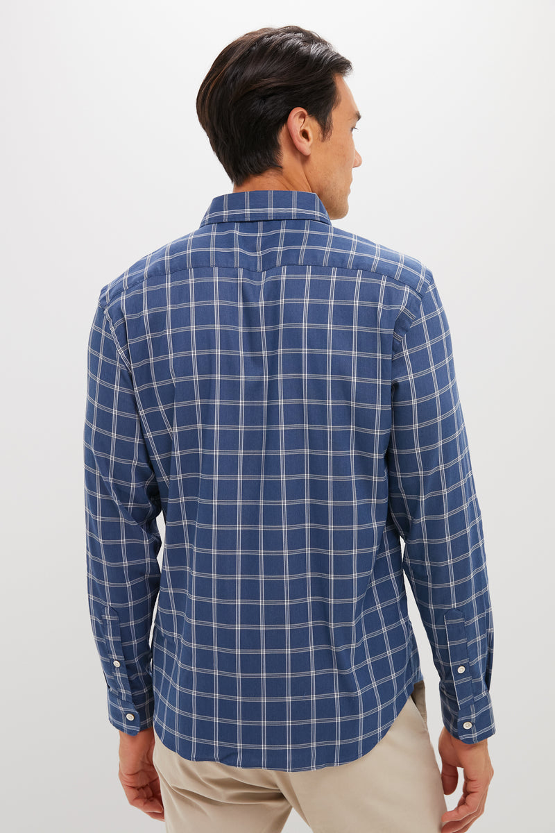 Midnight Cloud Plaid Movement Monterrey Shirt