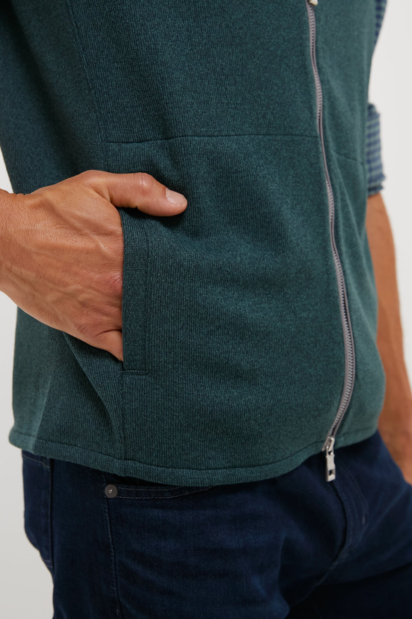 Deep Verdant Crown Sweater Fleece Vest
