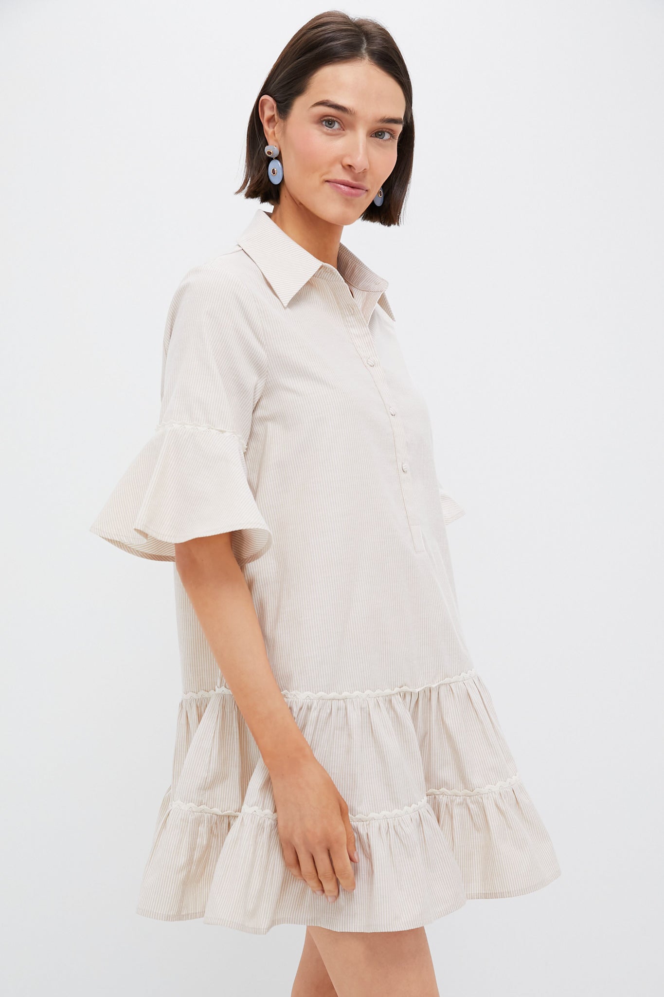 Tan Stripe Mckenna Dress