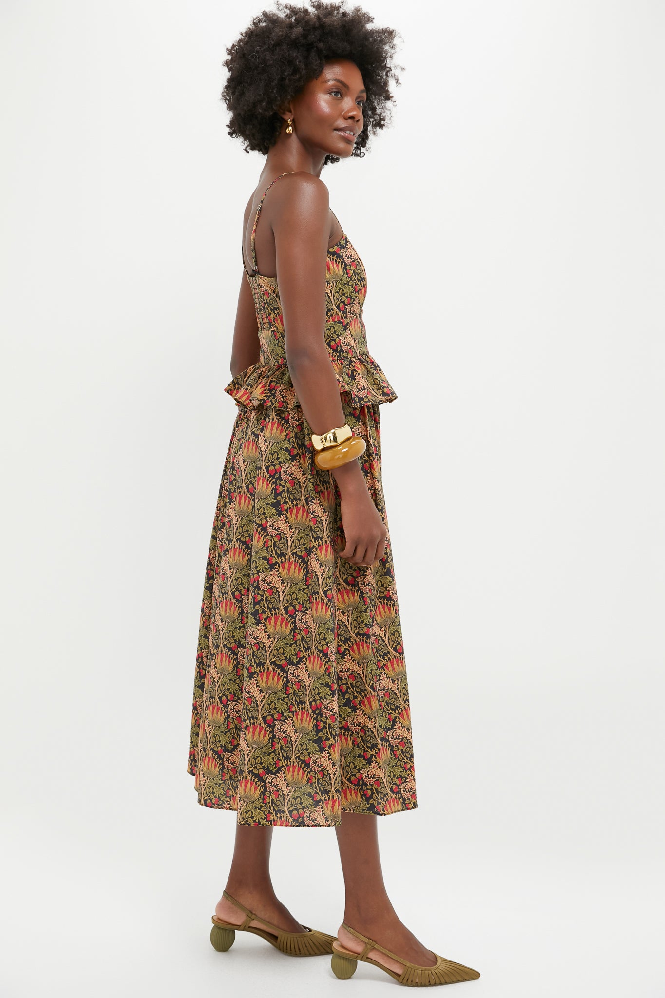 maeve ruched floral maxi dress Ruched Floral Maxi Dress