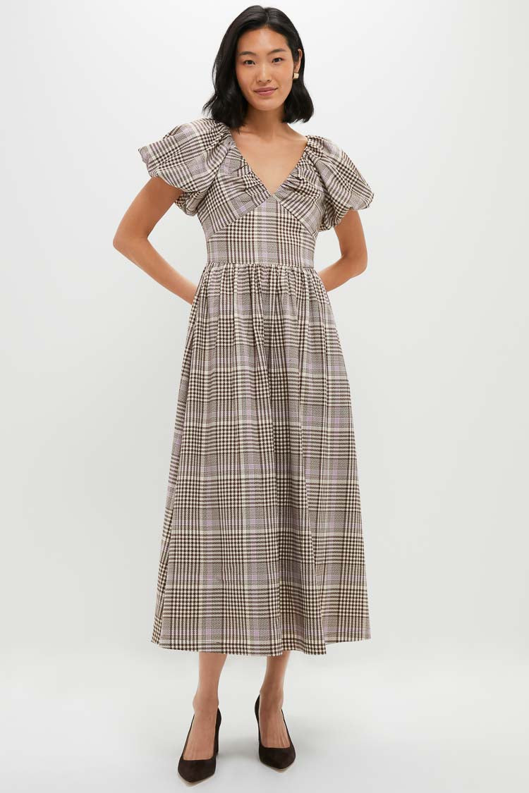 Brown Taupe Lavender Charleigh Maxi Dress