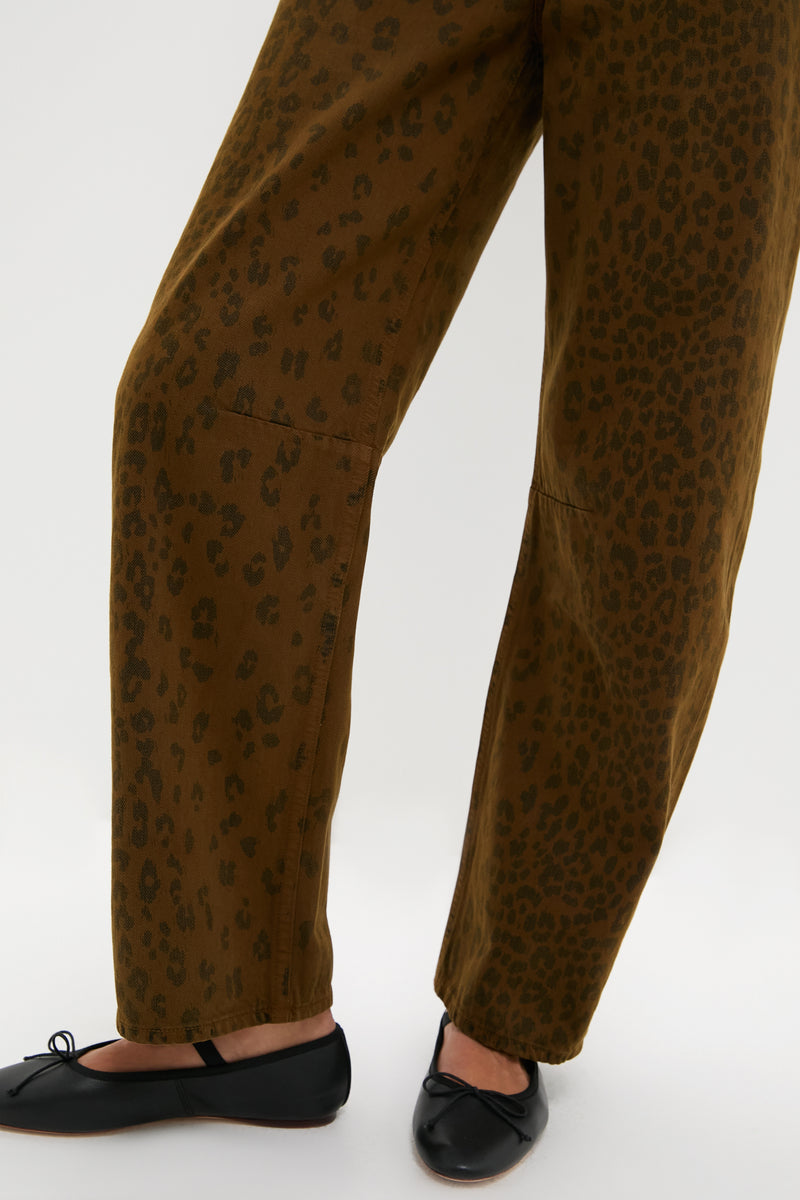 Sepia Cheetah Miro Long Relaxed Jean