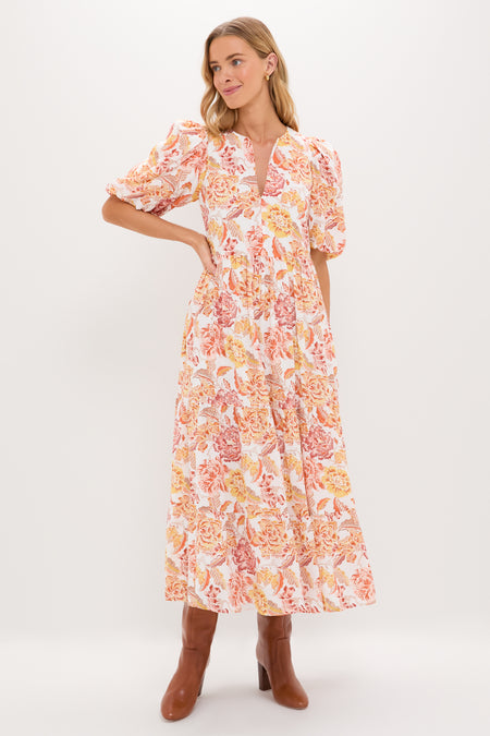 Saffron Floral Cisco Maxi Dress