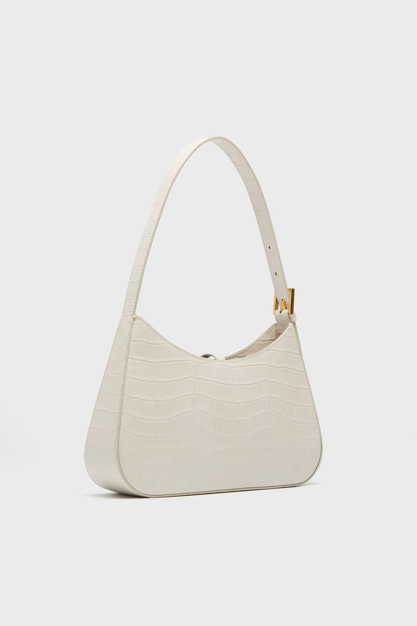 Off White Croc Effect Tokyo Bag