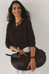 Dark Brown Luna Piena Hobo Bag