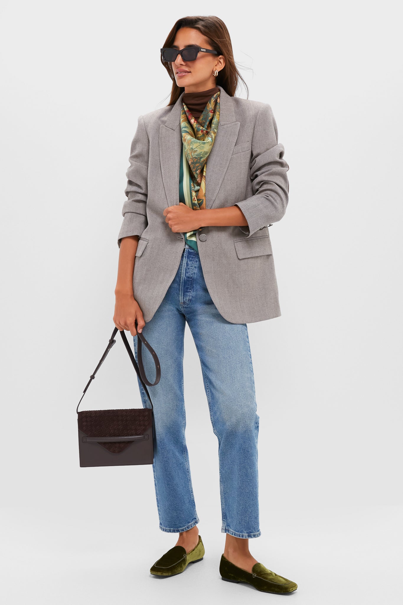 Olive Velvet Kam Loafers