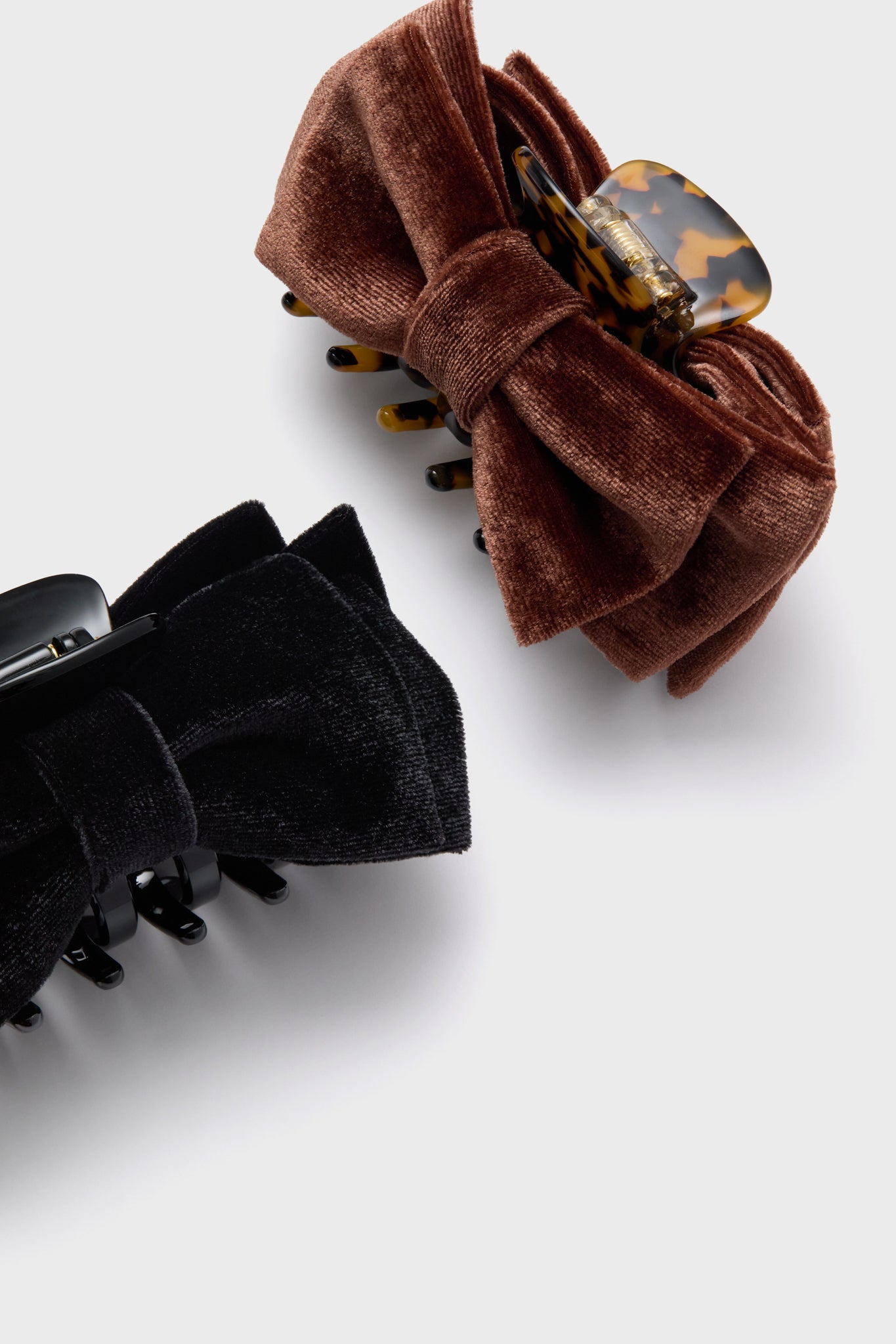 Velvet Bow Claw Clips Set of 2