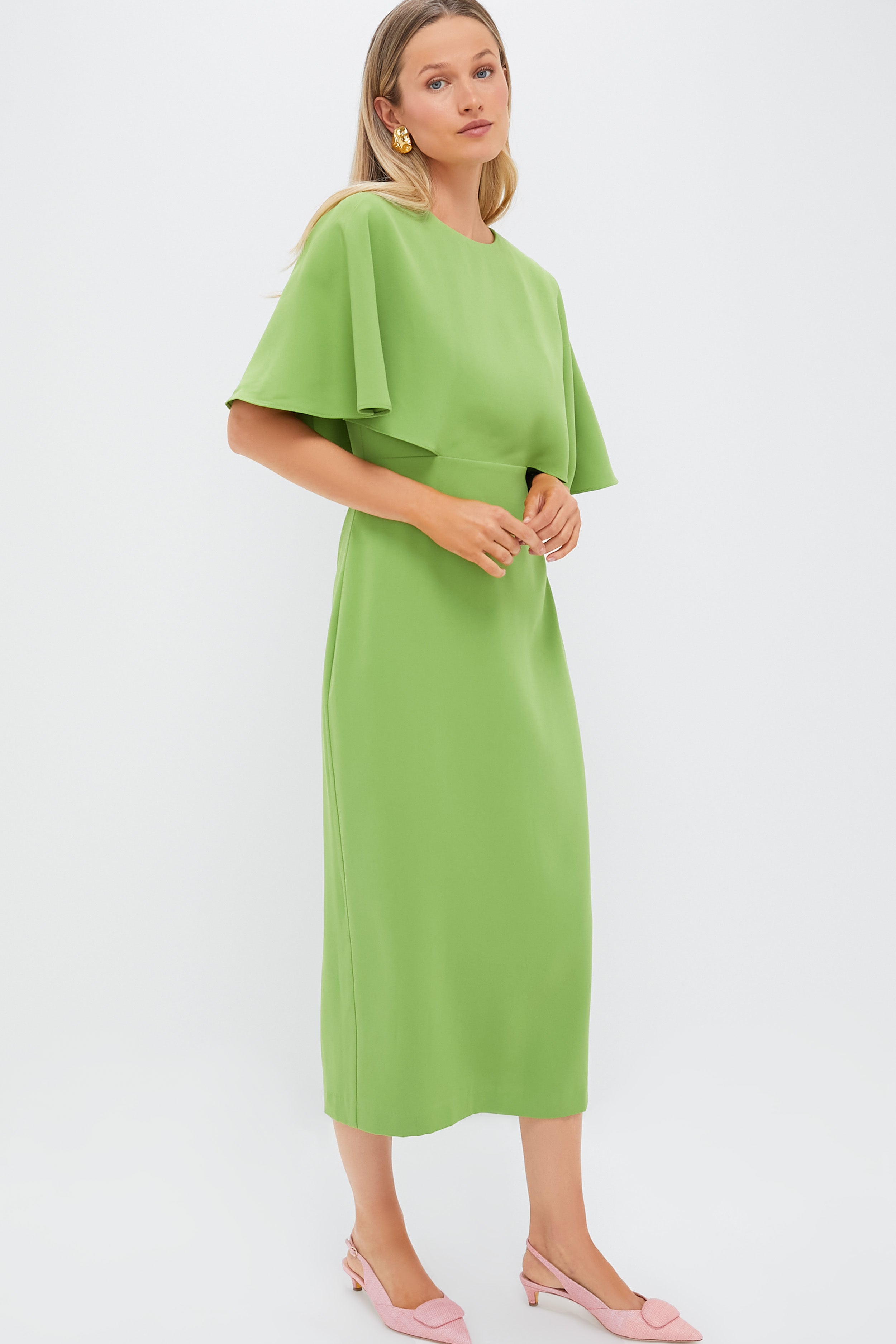 Pistachio Green Cape Lindy Dress