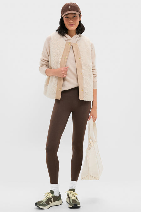 Deep Chocolate Marl Always Warm Stirrup Legging
