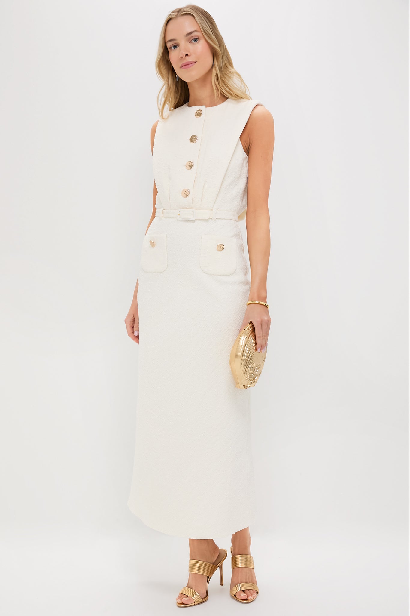 Gold Cove Shell Clutch