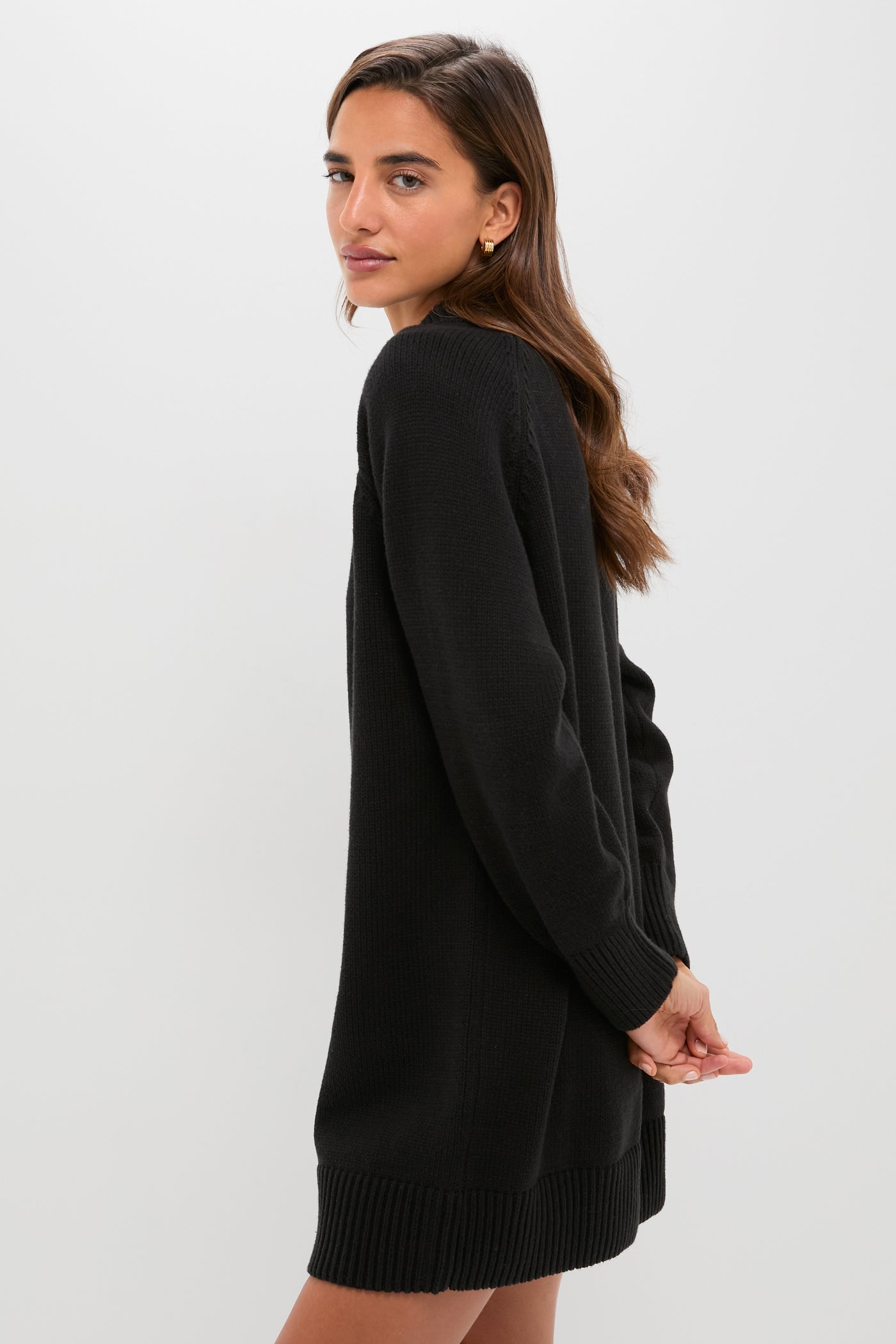 black sweater dress in store MILLE Brianna Sweater Dress in Black L/XL