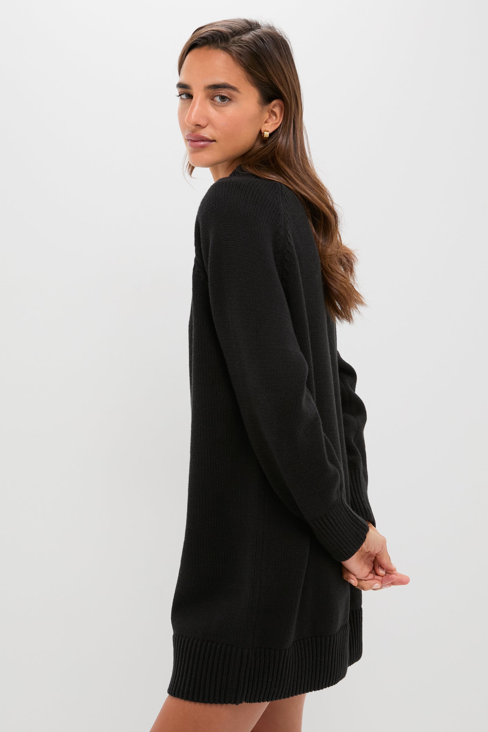 Heavyweight Black Kristen Sweater Dress