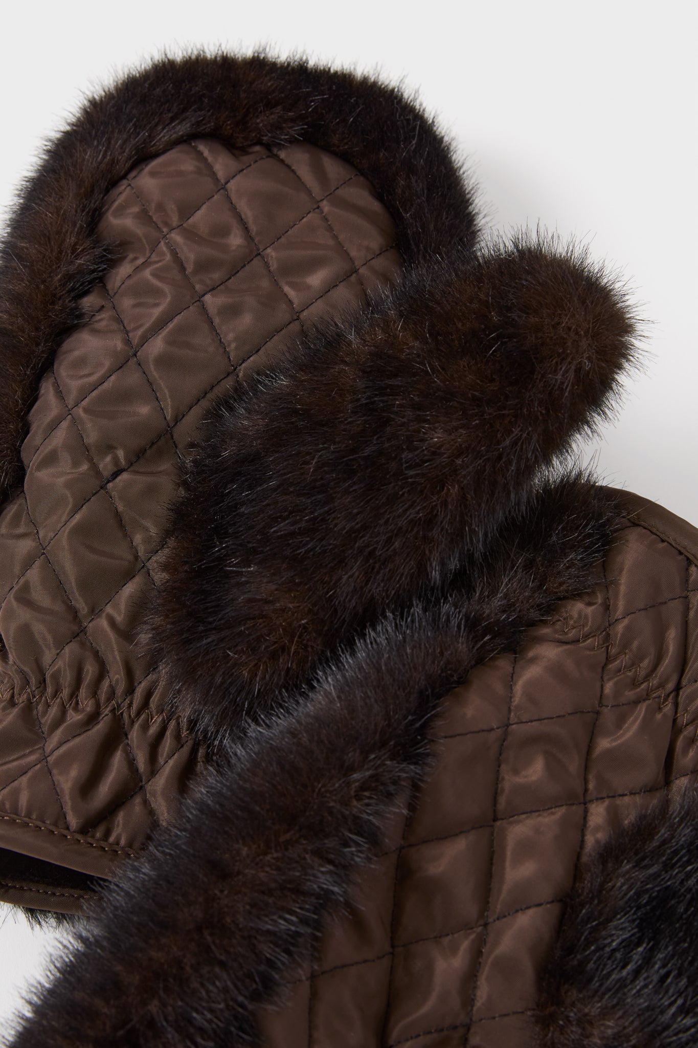 Brown Fur Mittens