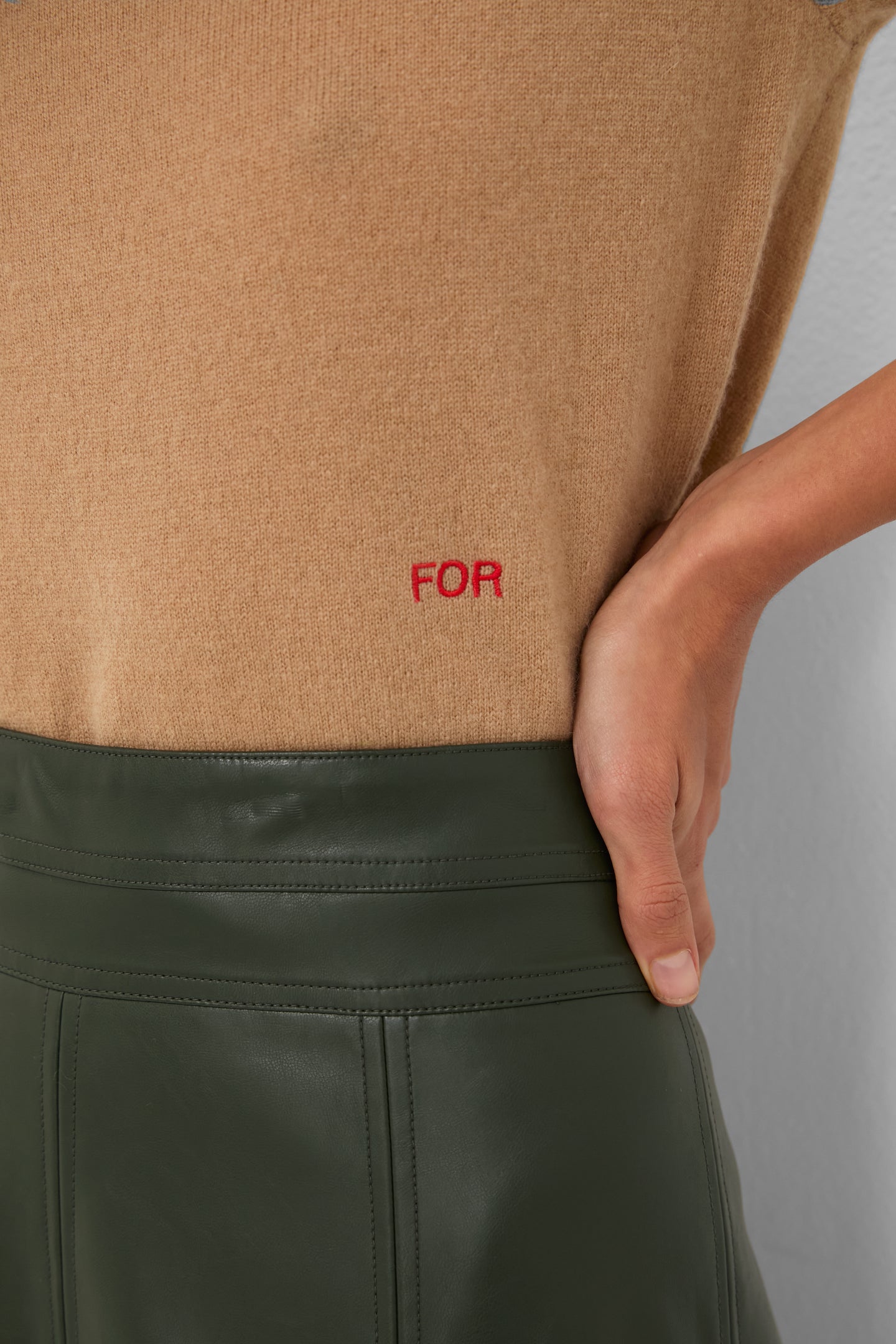 Camel Cashmere Turtleneck Sweater