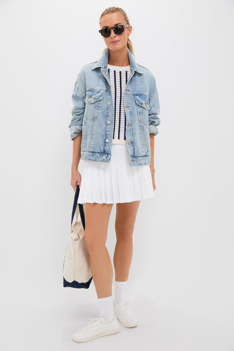 Blue and White Stripe Madeline Sweater