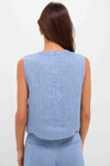 Light Indigo Cropped Muscle Tank