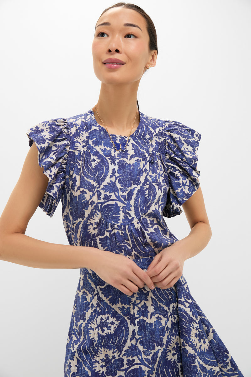 Ocean Sienna Flutter Sleeve Top