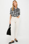 Black and White Arena Flannel Milvia Blouse