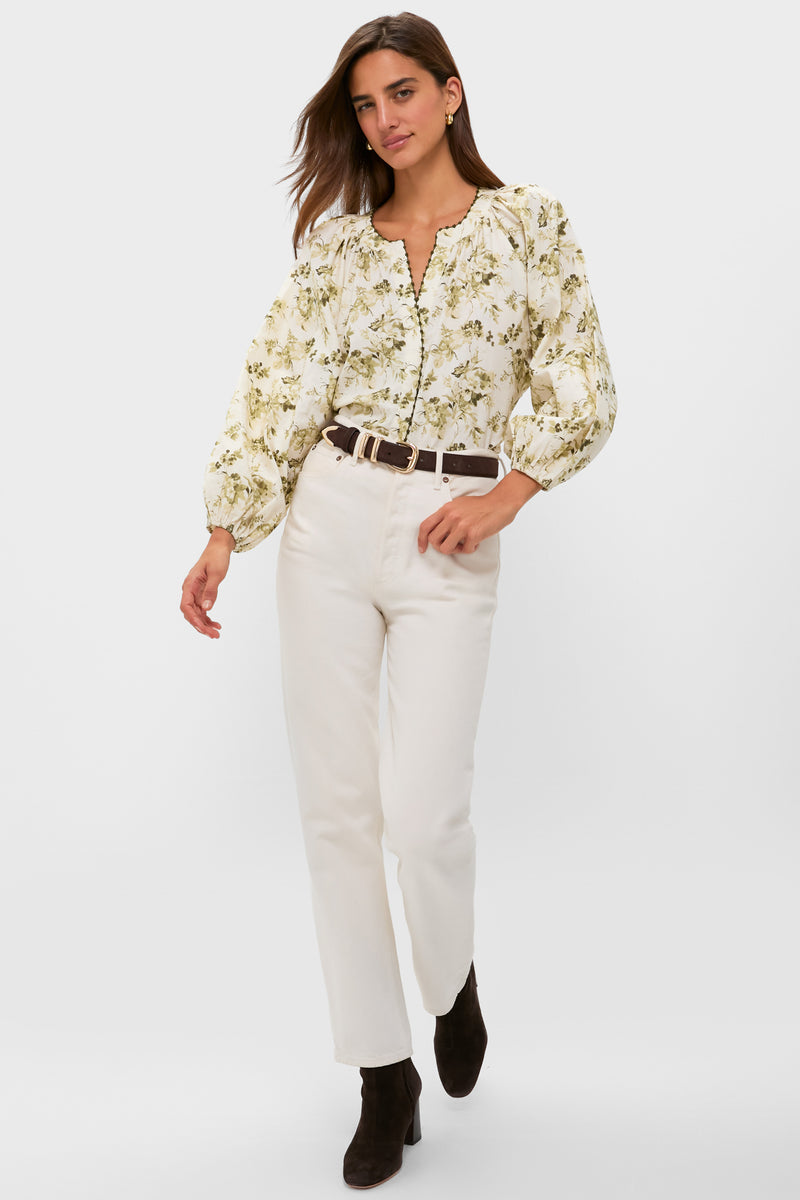 Sage & Ivory Floral Stella Blouse