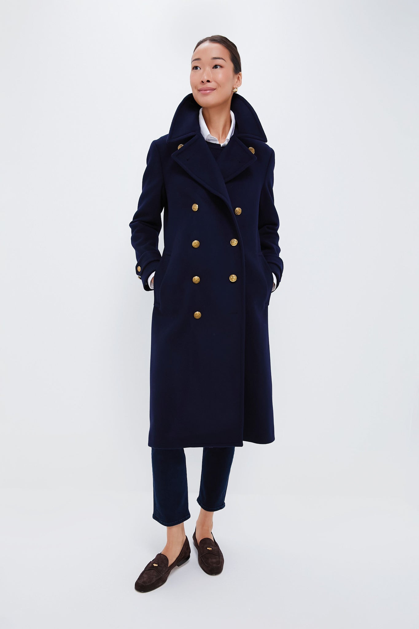 Navy polo coat hotsell