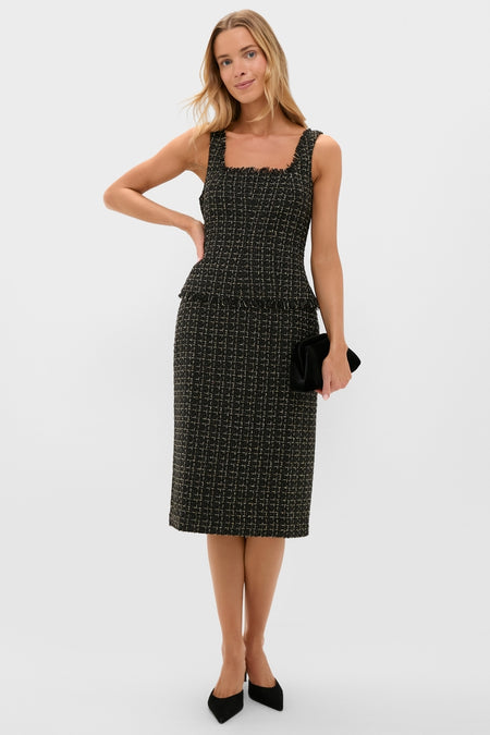 Black and Gold Corset Matteson Top