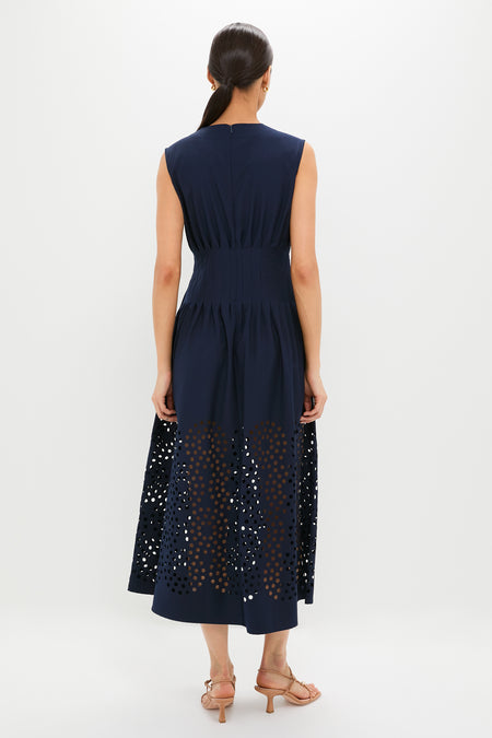 Navy Astrid Midi Dress