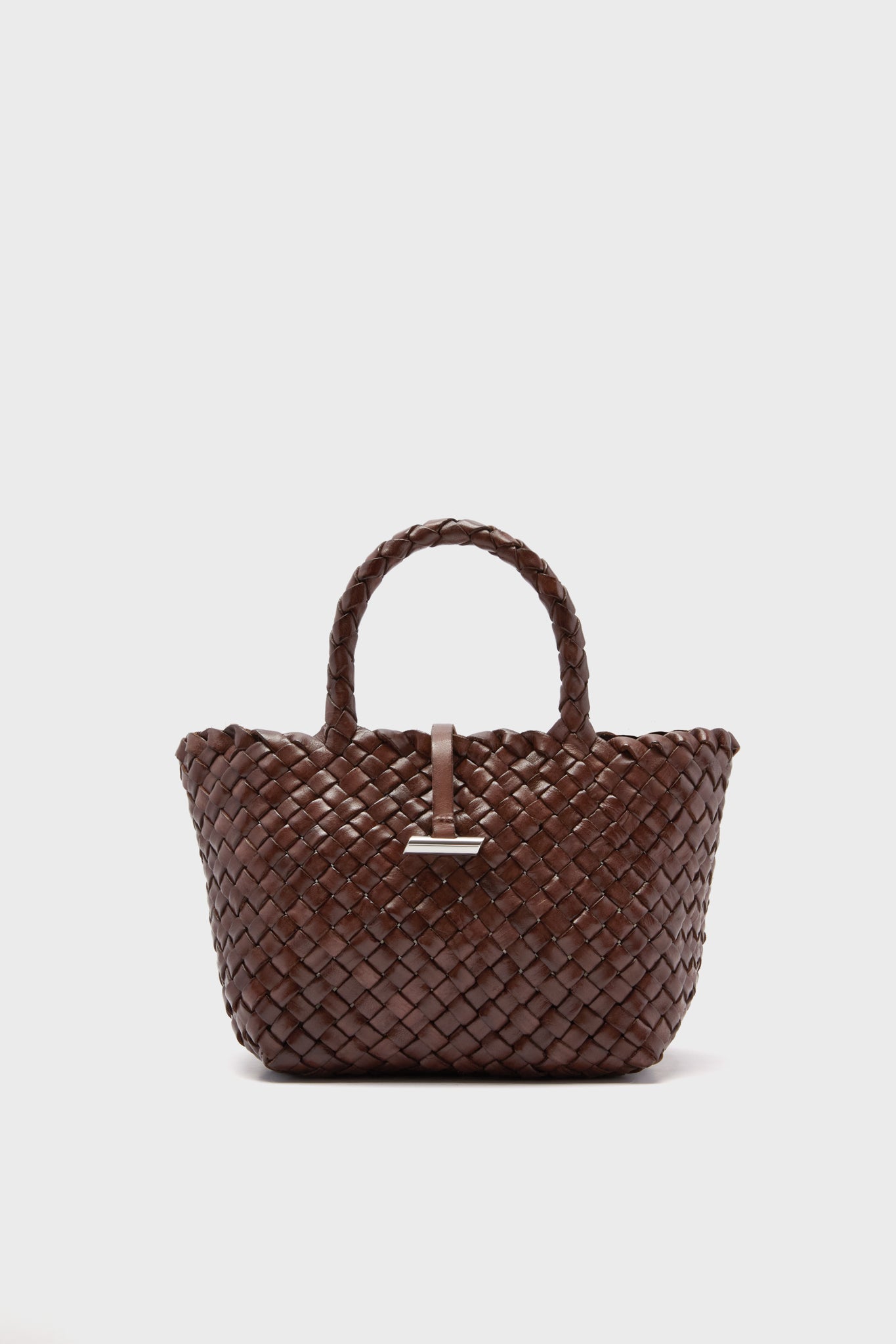 Dark Brown Leather Mini Basket | Liffner