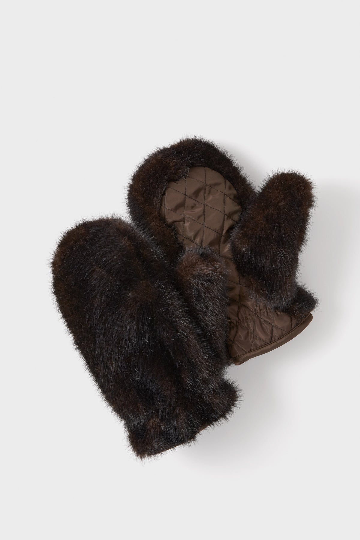 Brown Fur Mittens