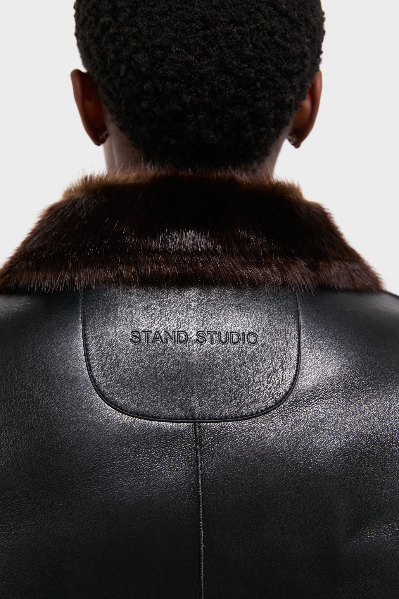 フロリダステイト・セミノールズ スタジャン L ブラック レザー 2588 Black and Brown Reversible Brella Jacket | Stand Studio