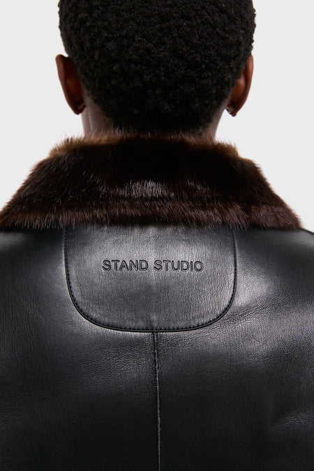 Black and Brown Reversible Brella Jacket