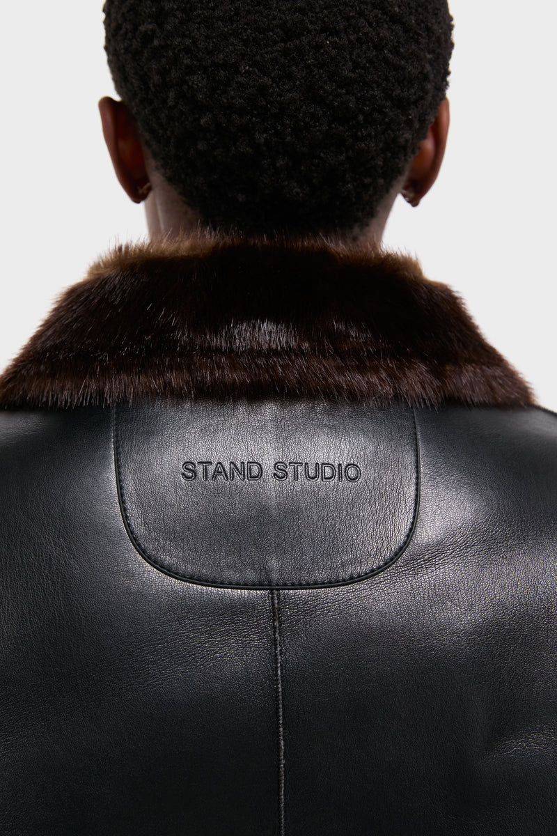 Black and Brown Reversible Brella Jacket