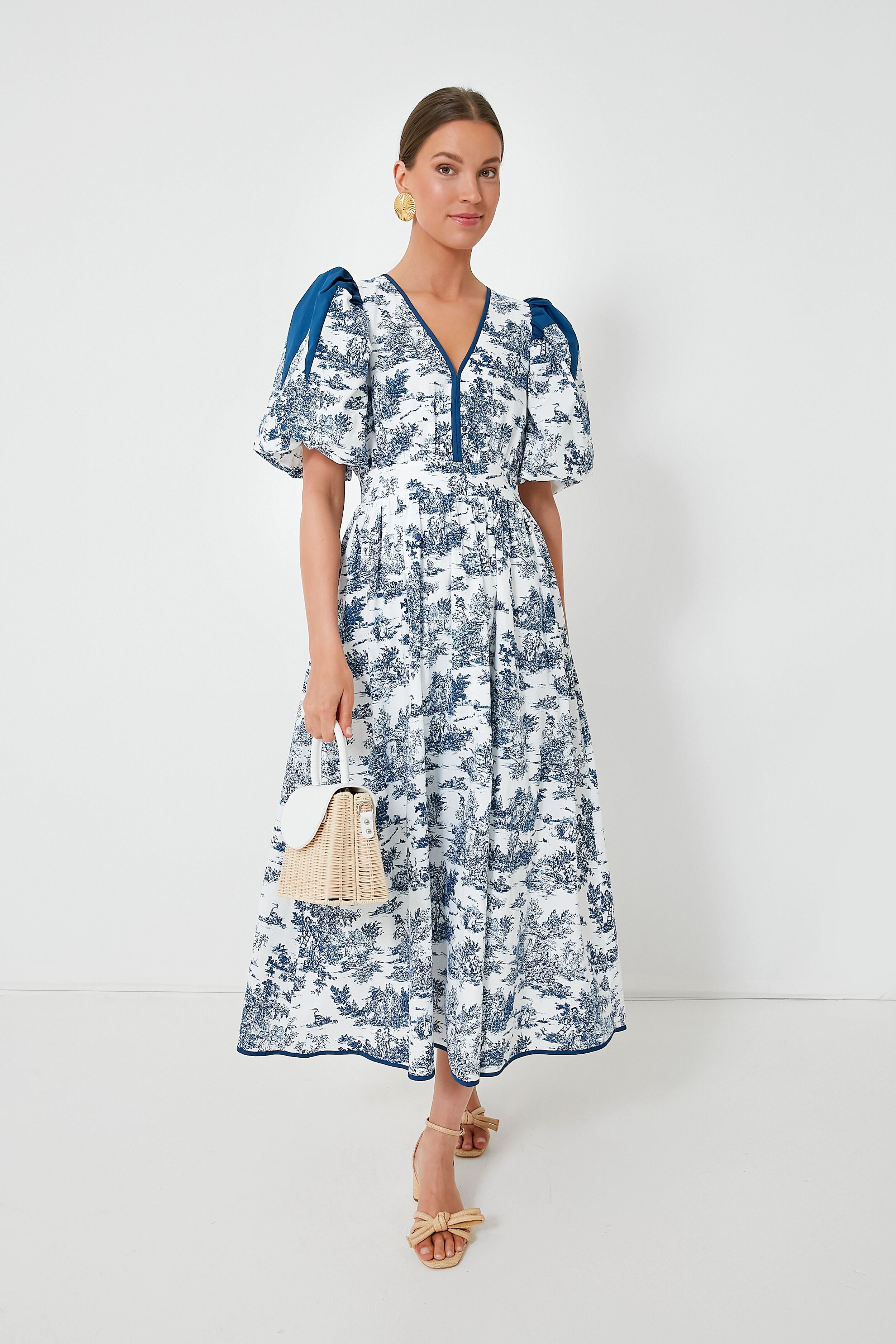 Blue Toile Reynolds Midi Dress | Hyacinth House Blue Toile Reynolds Midi Dress | Hyacinth House