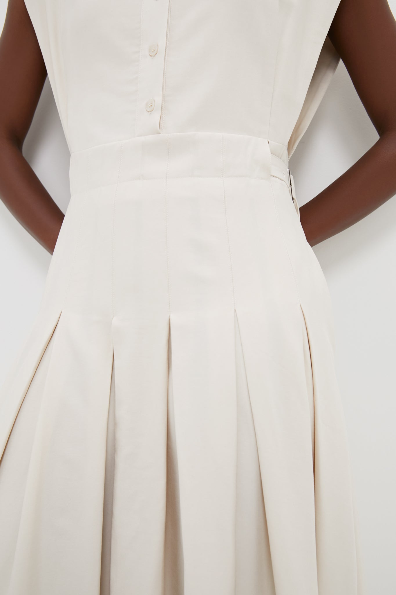 Ecru Quince Midi Shirt Dress | En Saison Ecru Quince Midi Shirt Dress | En Saison