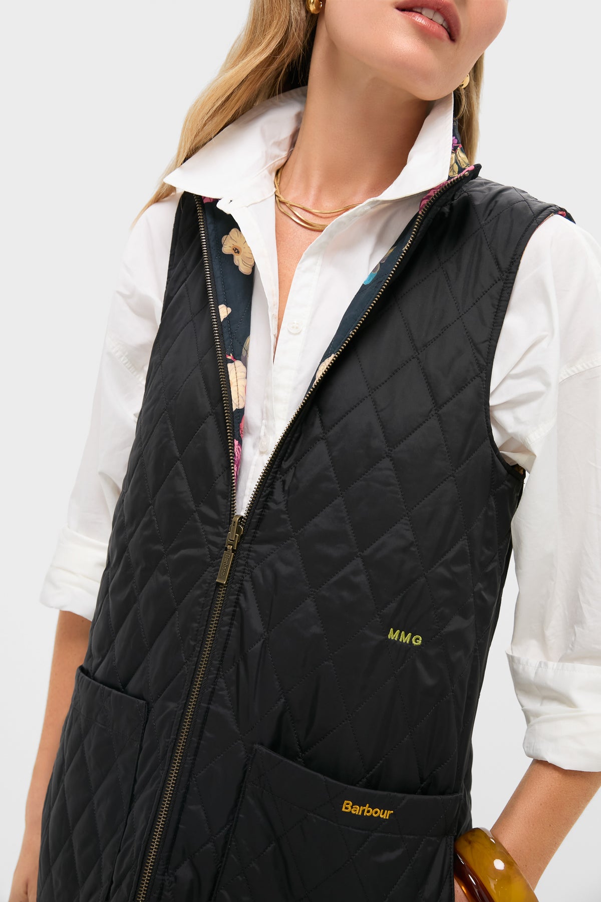 Black Barbour x Tuckernuck Reversible Paisley Vest