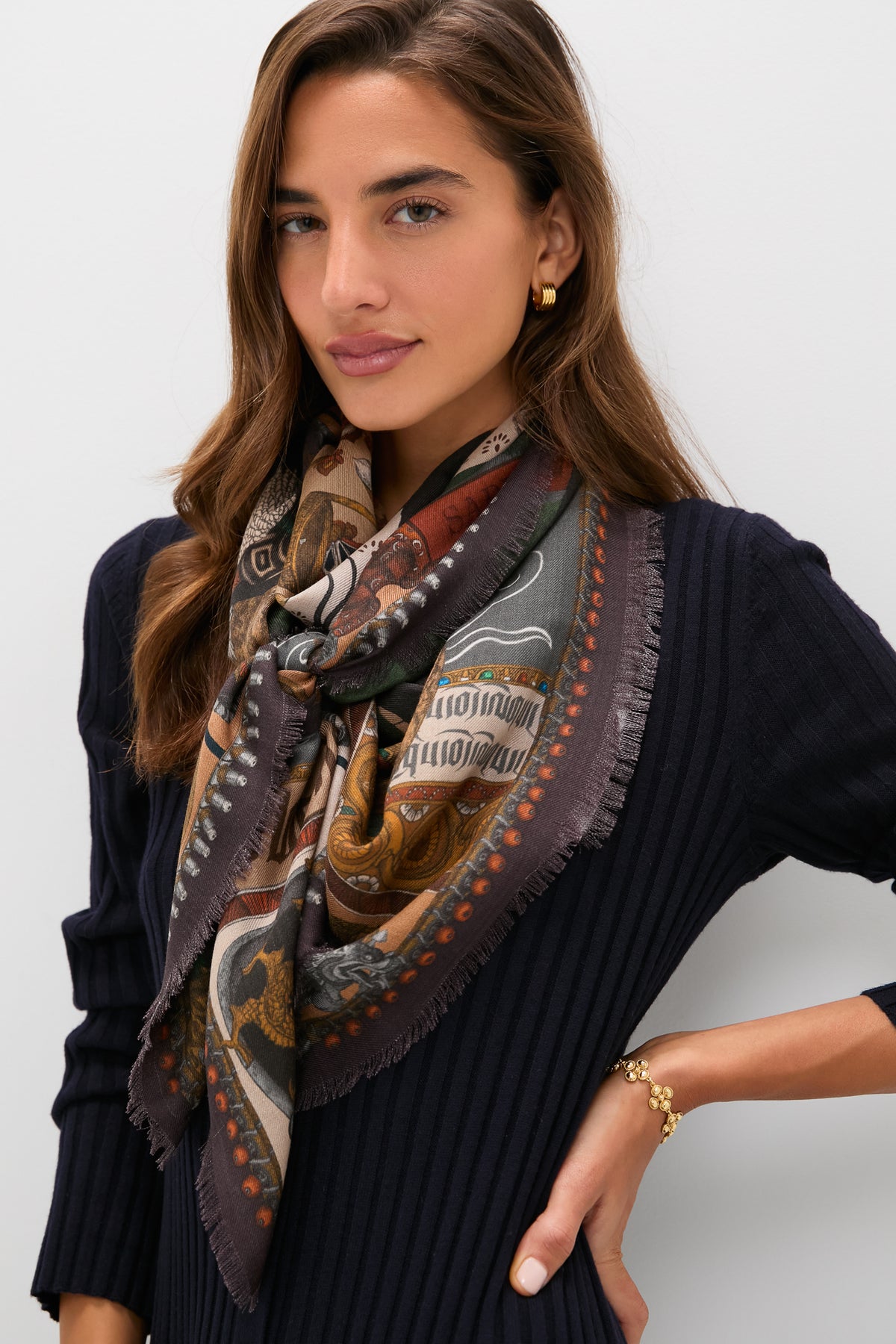 The Coal Cloud Wind Horse Large 135 cm Scarf