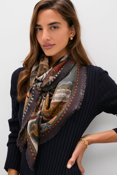 The Coal Cloud Wind Horse Large 135 cm Scarf