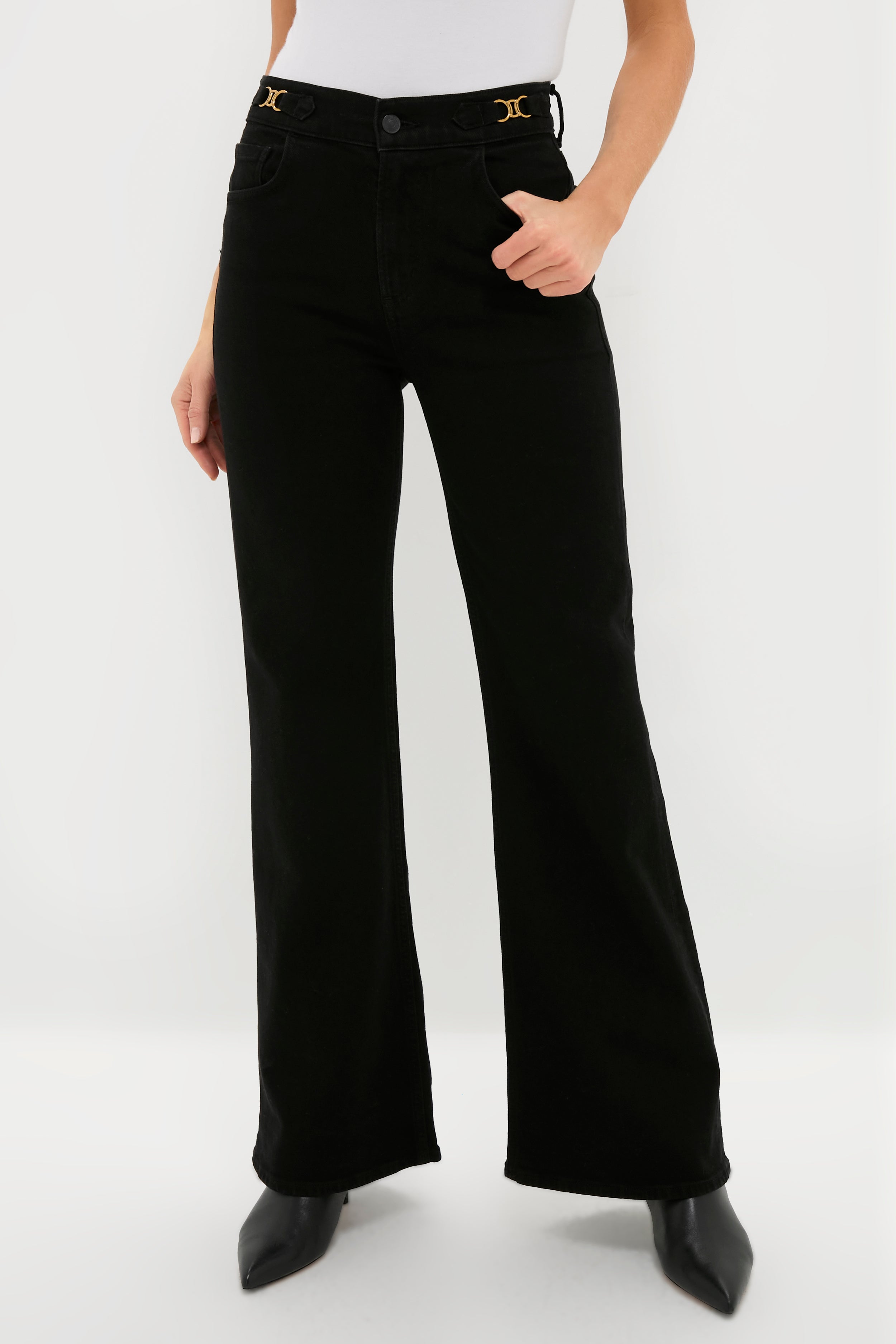 Rich Black Kimberly Flare with Horsebit | Citizens of Humanity