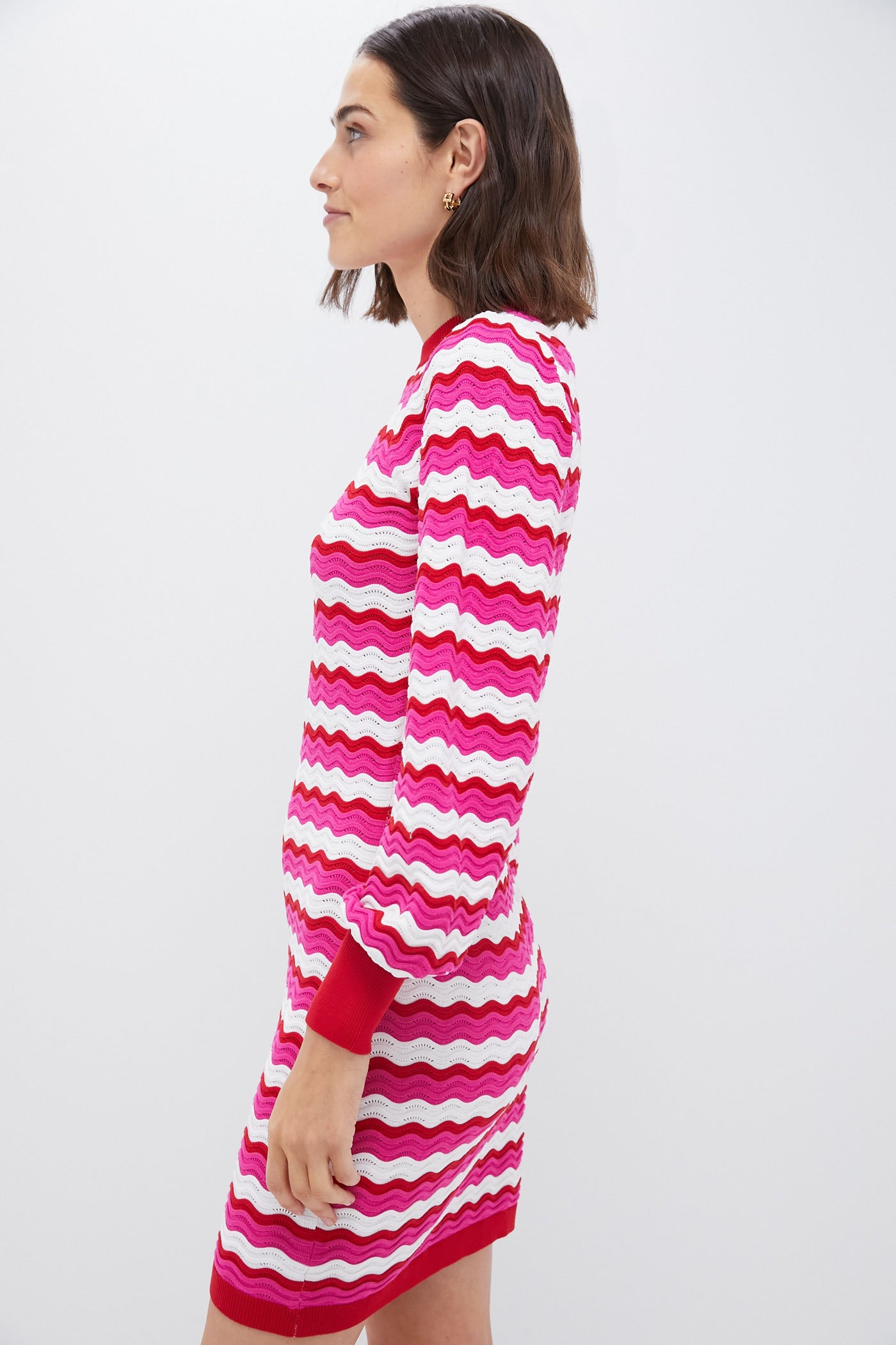 Ruby Wavy Stripe Callie Mini Dress
