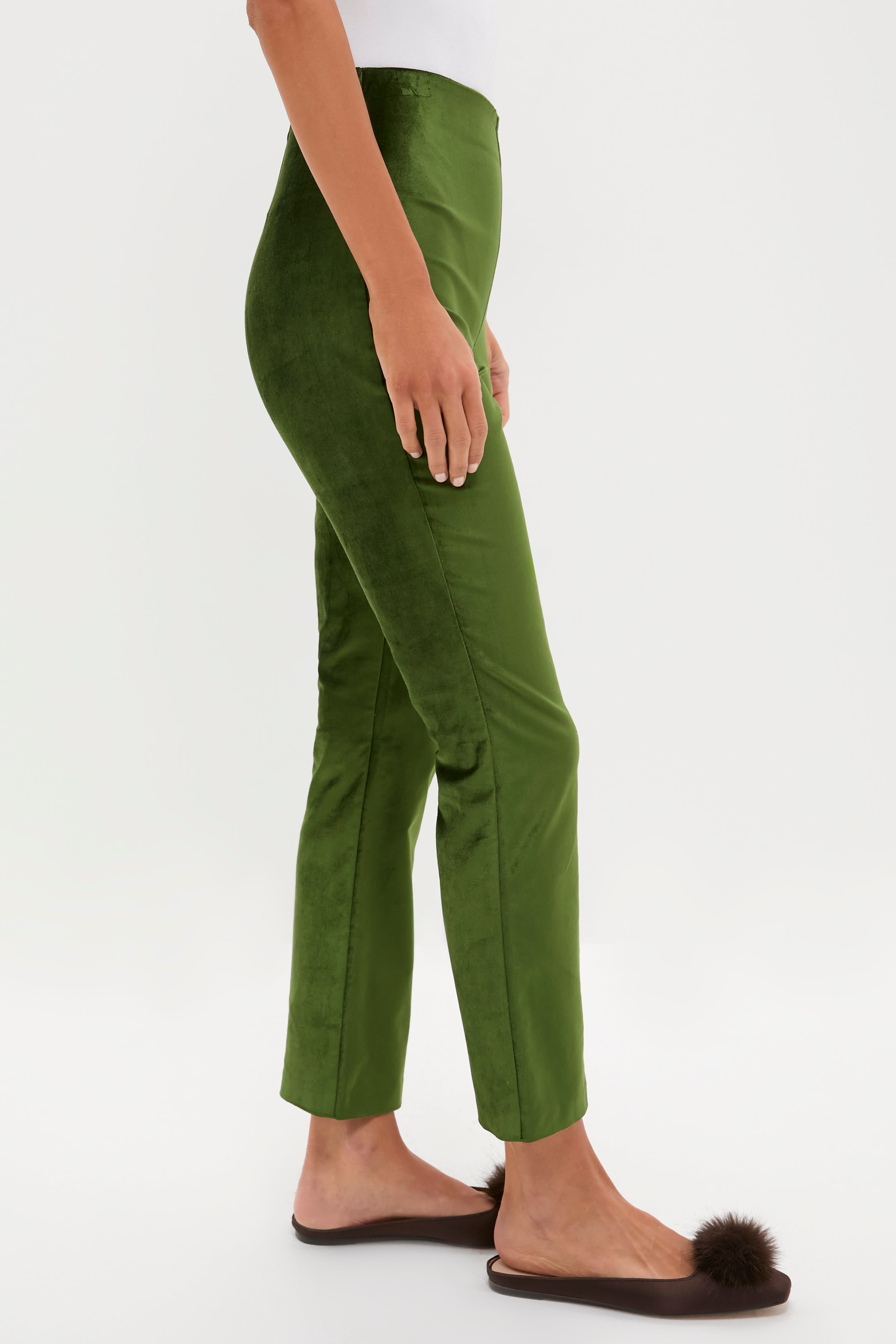 Green Velvet Ashford Pants