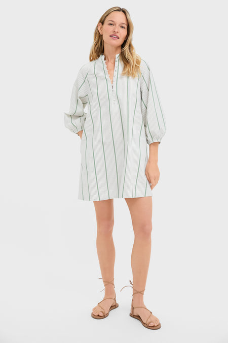 Mondego Stripe Seersucker Mini Maryse Caftan