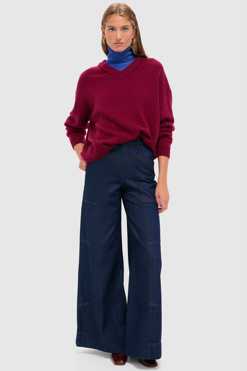 Crimson and Sapphire Doris Cashmere Sweater