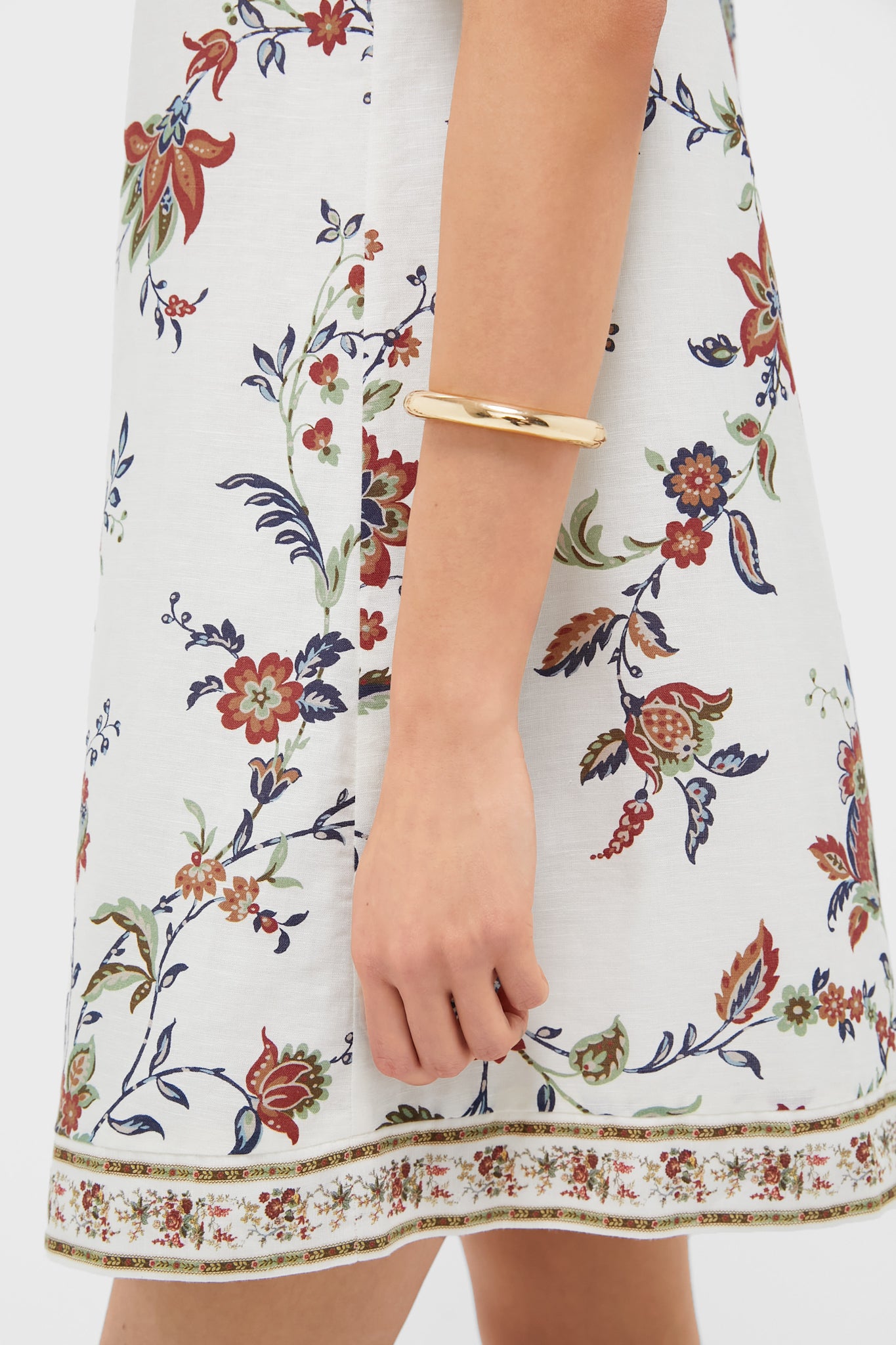 Terracotta Chintz Cotton Linen Cassie Dress